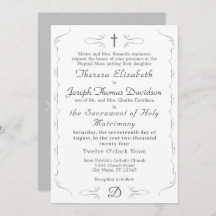 Simply Catholic Wedding Invitation