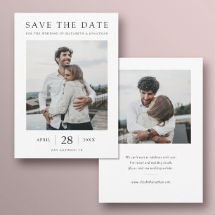 Simply Chic Modern Multi Photo Wedding Save The Date