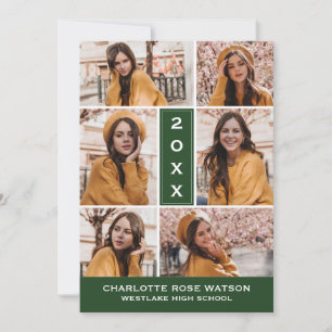 SIMPLY CHIC PHOTO COLLAGE GRADUATION INVITATION