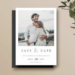 Simply Chic Photo Wedding Save the Date Magnet<br><div class="desc">This simple, stylish photo wedding save the date magnet template features 'SAVE the DATE' conveyed with a striking blend of two distinct fonts, with 'the' in a light, flowing script between the rest of the message, which is in upper case with a bold, crisp formal look. Space for your names...</div>