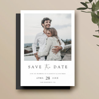 Simply Chic Photo Wedding Save the Date Magnet