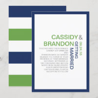 Simply Chic Wedding Invitations / Navy Lime