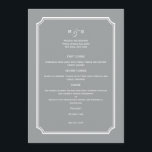 Simply Chic Wedding Menu Card<br><div class="desc">This Simply Chic menu card design instantly adds a modern, elegant touch to your tabletop. Available in a variety of colours. Custom colours available upon request.</div>