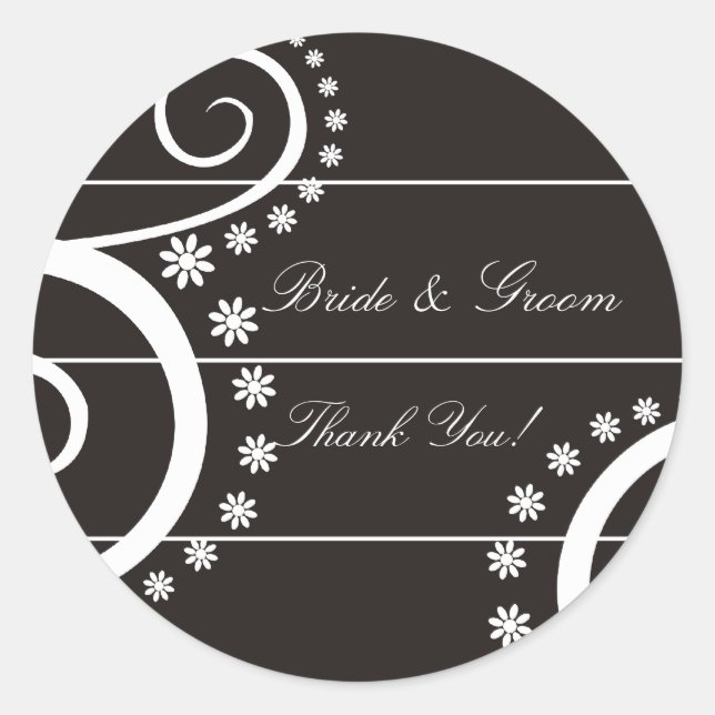 Simply Chic Wedding Stickers (Front)