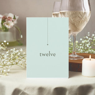 Simply Chic Wedding Table Number Sea Glass ID1046