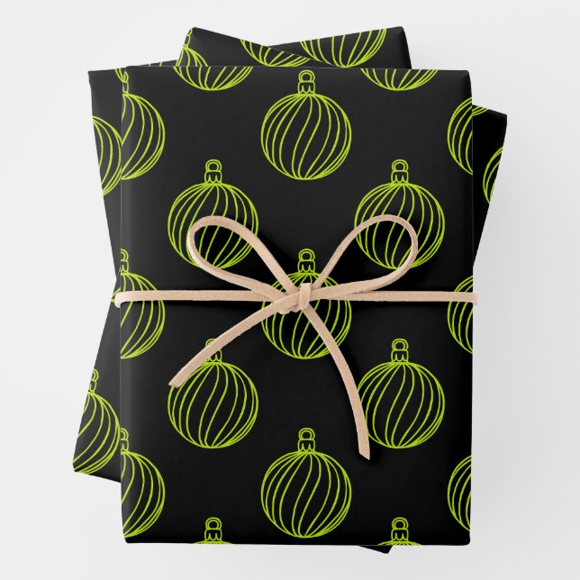 Simply Christmas Collection - Bauble Wrapping Paper Sheet (In situ)