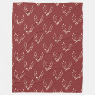 Simply Christmas Collection - Holly Fleece Blanket