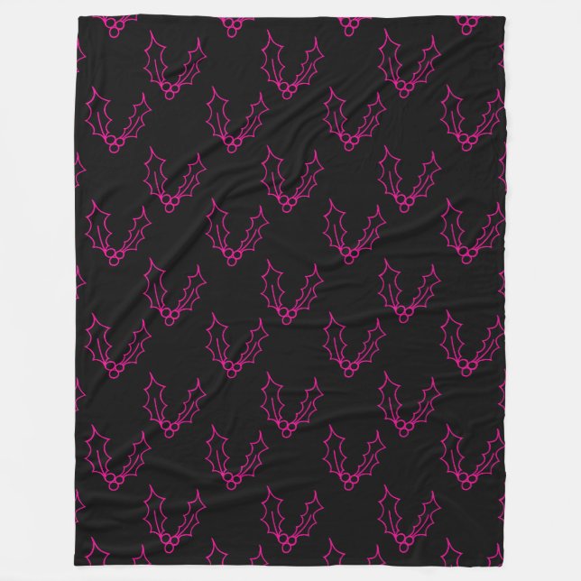 Simply Christmas Collection - Holly Fleece Blanket (Front)