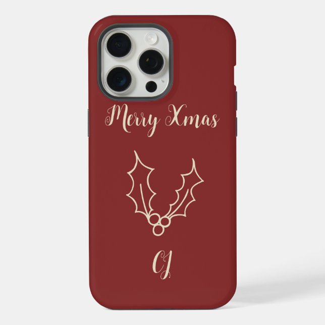 Simply Christmas Collection - Holly iPhone Case (Back)