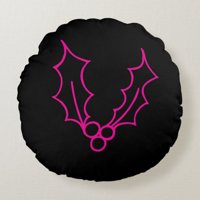 Simply Christmas Collection - Holly Round Pillow (Front)