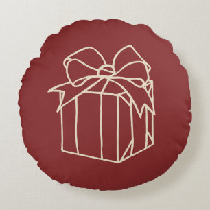 Simply Christmas Collection - Present Round Pillow