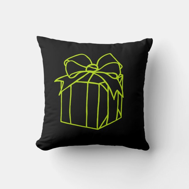Simply Christmas Collection - Present  Throw Pillow (Front)