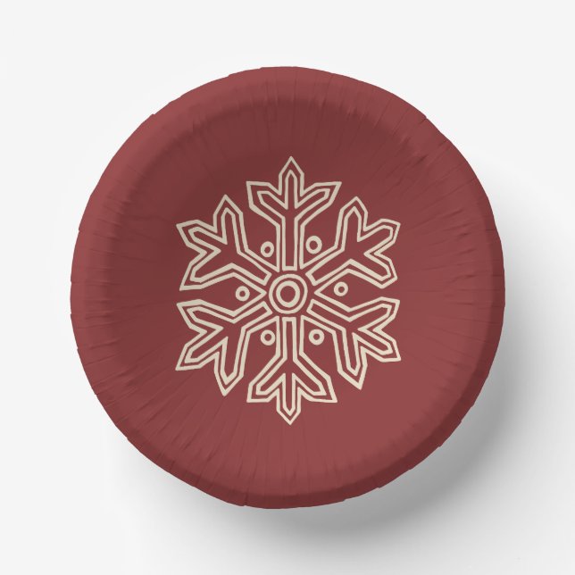 Simply Christmas Collection - Snowflake Paper Plate (Front)