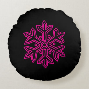 Simply Christmas Collection - Snowflake Round Pillow