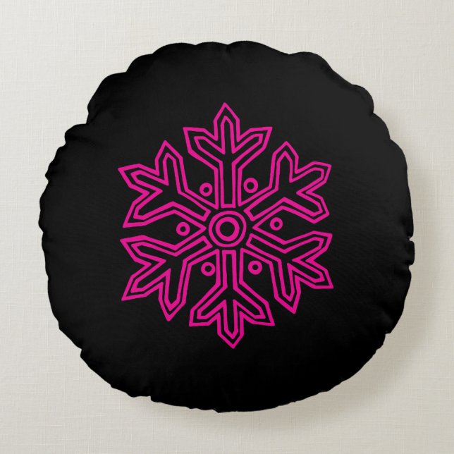 Simply Christmas Collection - Snowflake Round Pillow (Front)