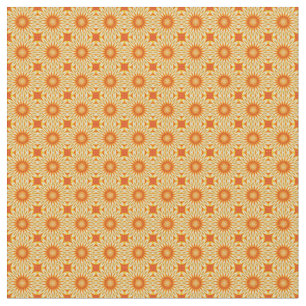 Simply Citrus Lemon Slices Floral Tiled Pattern Fabric