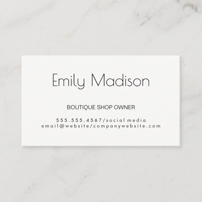 Simply Classic and Elegant Business Card (Front)