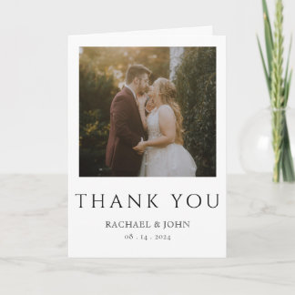 Simply Classic Thank You Card With Photo