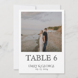 Simply Classic Wedding Table Numbers