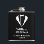 Simply Classy Tuxedo Suit Wedding Groom Groomsman Hip Flask<br><div class="desc">Simply Classy Tuxedo Suit Wedding Groom Groomsman | Personalized Flask</div>