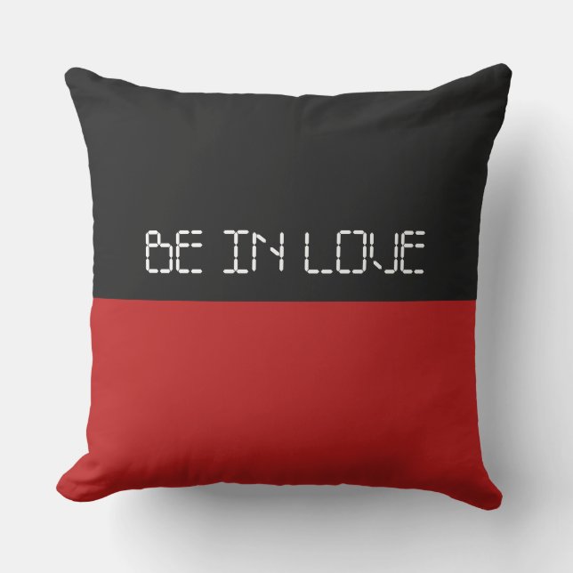 Simply colours RED & your Text Outdoor Pillow (Front)