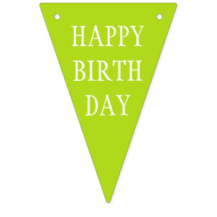 Simply colours & your Text: HAPPY BIRTHDAY Bunting Flags