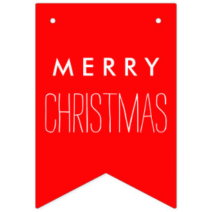 Simply colours & your Text: MERRY CHRISTMAS Bunting Flags