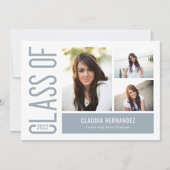 Simply Cool Editable Colour Graduation Invitation (Front)