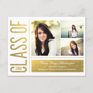 Simply Cool Graduation Announcement/Invitation Invitation Postcard