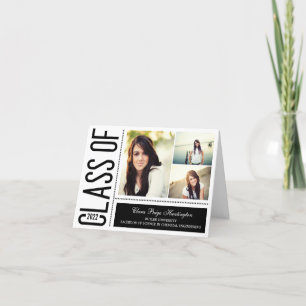 Simply Cool Graduation Thank You Card  Black