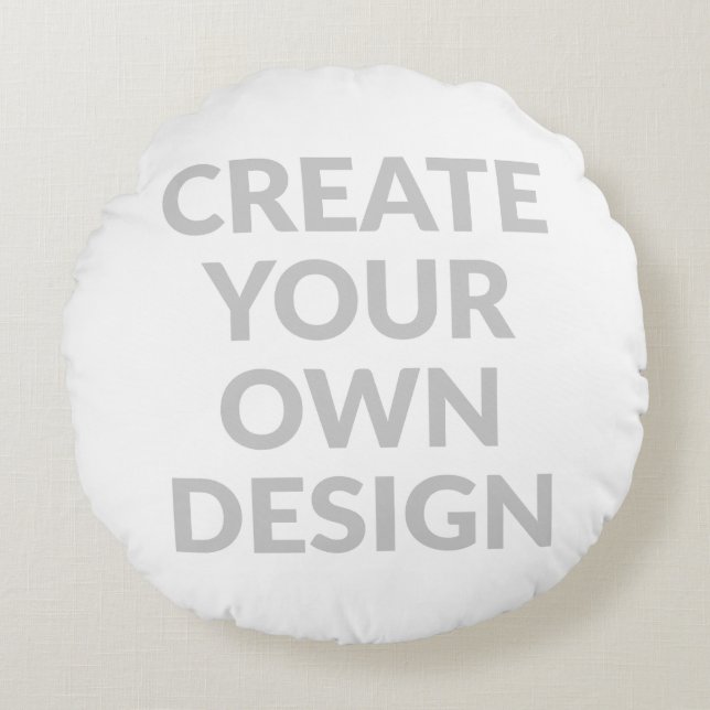 Simply - Create Your Own  Round Pillow (Front)