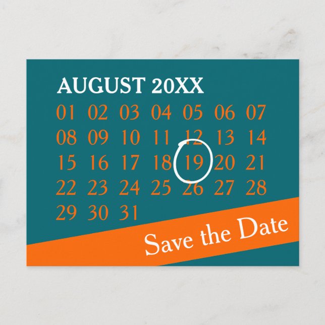 Simply Custom Calendar + your photo, backgr., text Announcement Postcard (Front)