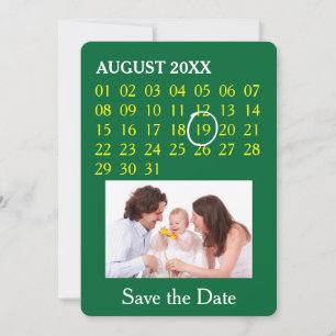 Simply Custom Calendar + your photo, backgr., text Save The Date