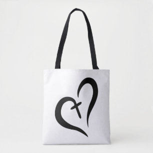 simply cute LOVE + FAITH = BLESSED design   Tote Bag