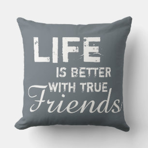 Simply design "only colours & sayings" outdoor pillow