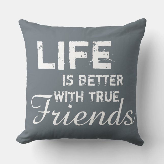 Simply design "only colours & sayings" outdoor pillow (Front)