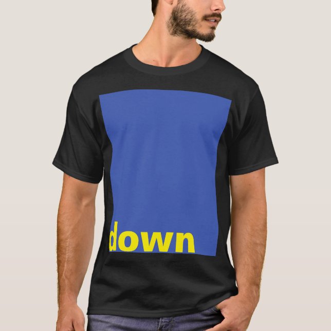 Simply design "rectangle blue down" + your ideas T-Shirt (Front)