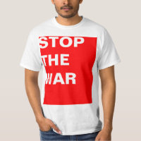 Simply design "rectangle red STOP THE WAR"
