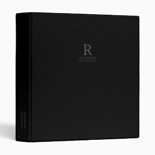 Simply Discreet Minimalist Black Binder