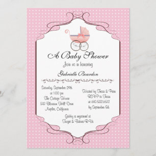 Simply Elegant Baby Shower Personalized Invite