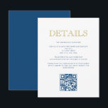 Simply Elegant Bar Mitzvah-QR Code Detail Card<br><div class="desc">Use the template form to personalize this card and add your website address for a custom QR code.  Change the colours,  fonts and layout using the advanced editing menus.</div>