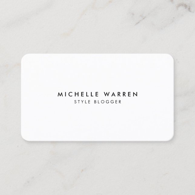 Simply Elegant Blogger Business Card (Front)