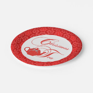 Simply Elegant Christmas Tea Party Paper Plate