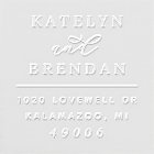 Simply Elegant Couple Wedding Address