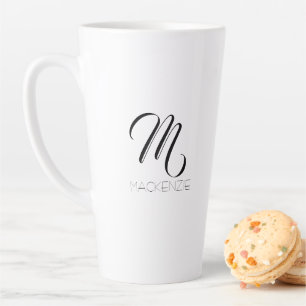 Simply Elegant Custom Personalized Latte Mug
