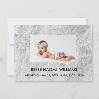 Simply Elegant cute Baby Girl Photo Card