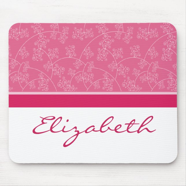 Simply Elegant Designer Custom Fuschia Mousepad (Front)