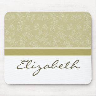 Simply Elegant Designer Custom Taupe Mousepad