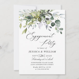 Simply Elegant Eucalyptus ENGAGEMENT PARTY Invitation