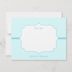 Simply Elegant Flat Thank You Card  - Blue